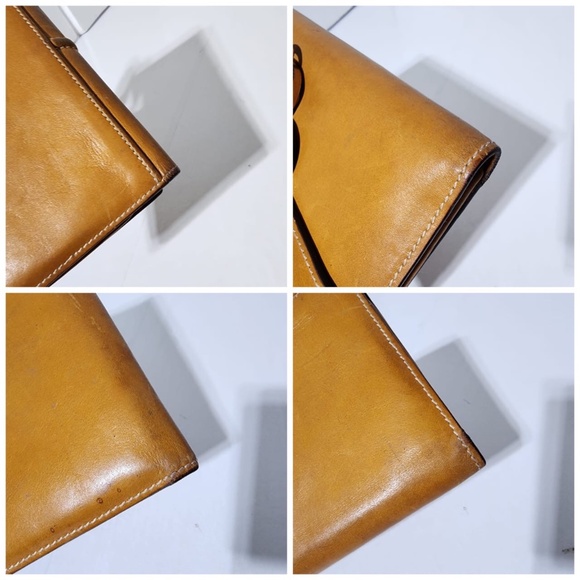 Authentic GUCCI Vintage Long Logo Plate Wallet Yellow - Picture 7 of 14